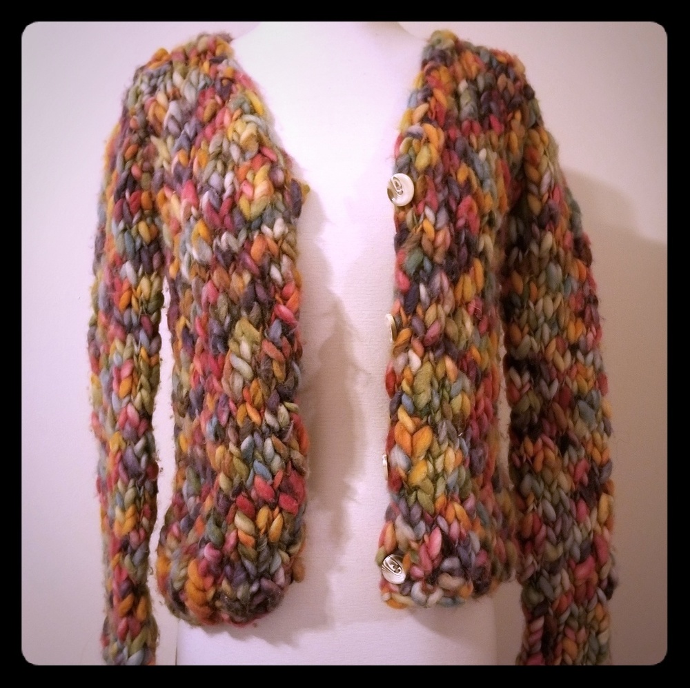 Chunky Knit Wool Buttondown Sweater